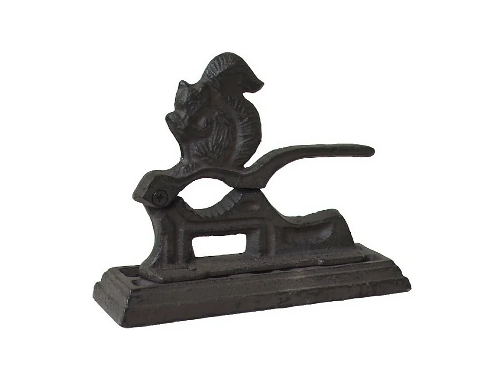 Casse noix écureuil en fonte marron 17.5 x 6 x 14cm
