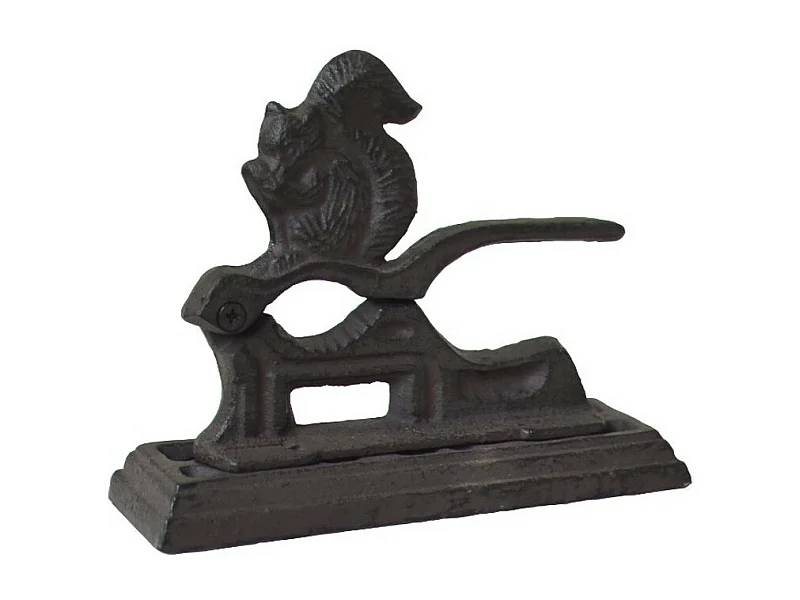 Casse noix écureuil en fonte marron 17.5 x 6 x 14cm