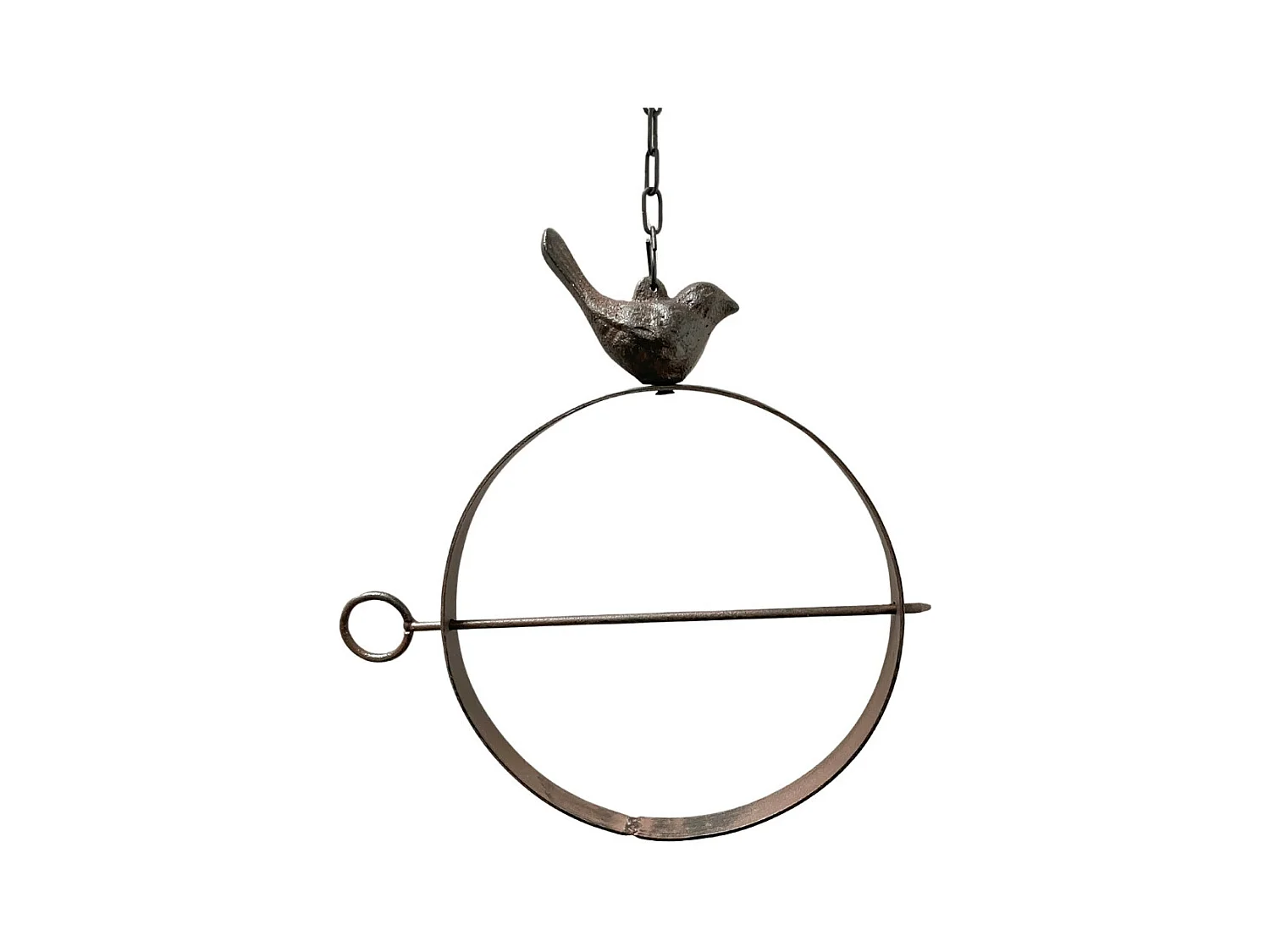 Support en métal et en fonte marron 18 x 39.5 cm