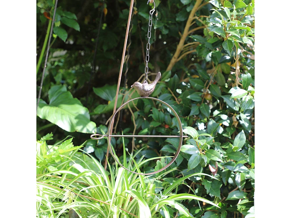 Support en métal et en fonte marron 18 x 39.5 cm