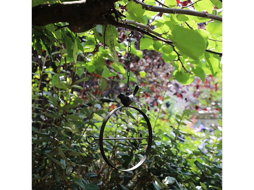 Support en métal et en fonte marron 18 x 39.5 cm