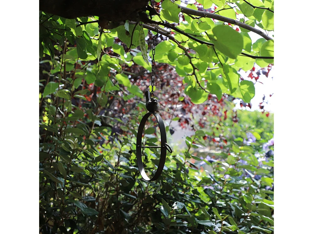 Support en métal et en fonte marron 18 x 39.5 cm