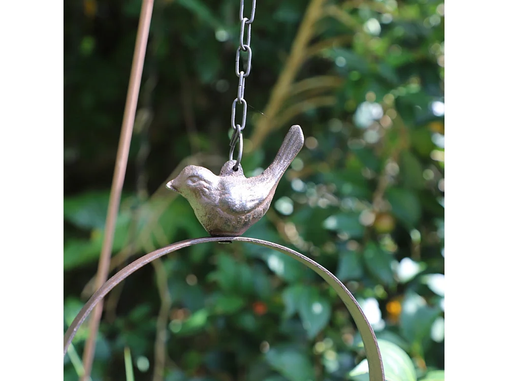 Support en métal et en fonte marron 18 x 39.5 cm