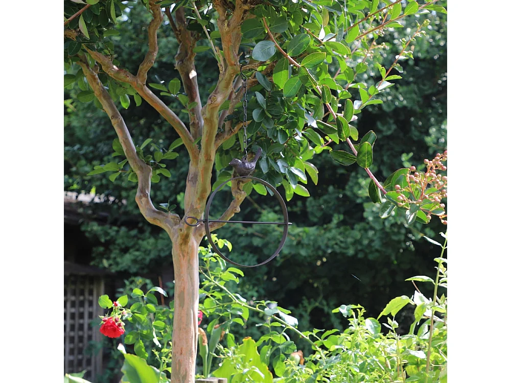 Support en métal et en fonte marron 18 x 39.5 cm