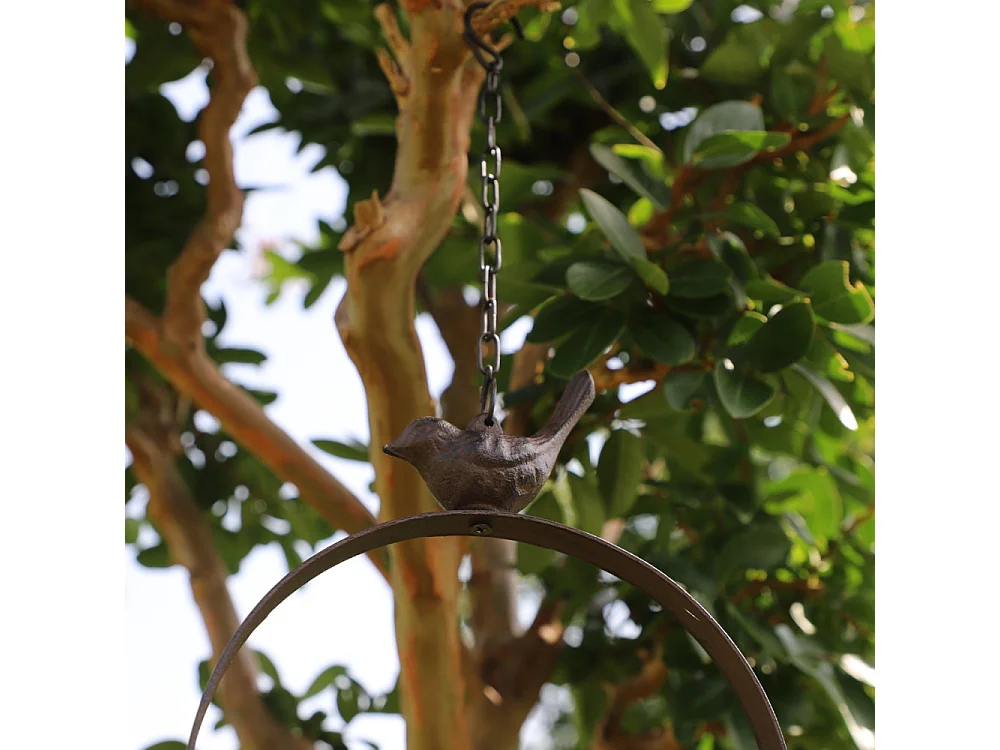 ° Support en métal et en fonte marron 18 x 39.5 cm