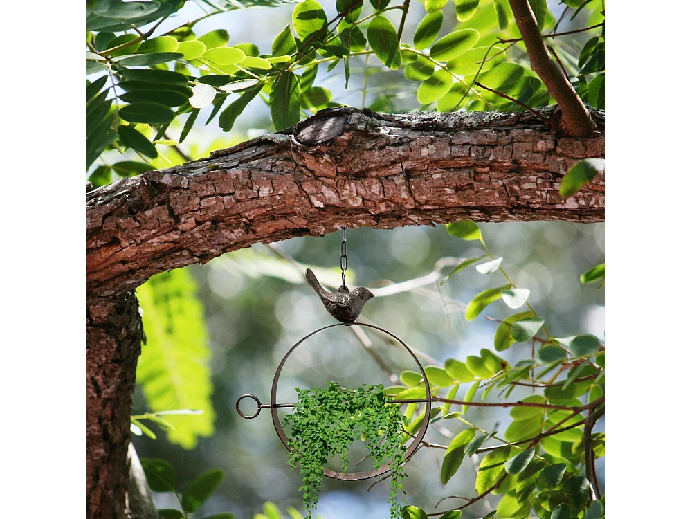 ° Support en métal et en fonte marron 18 x 39.5 cm