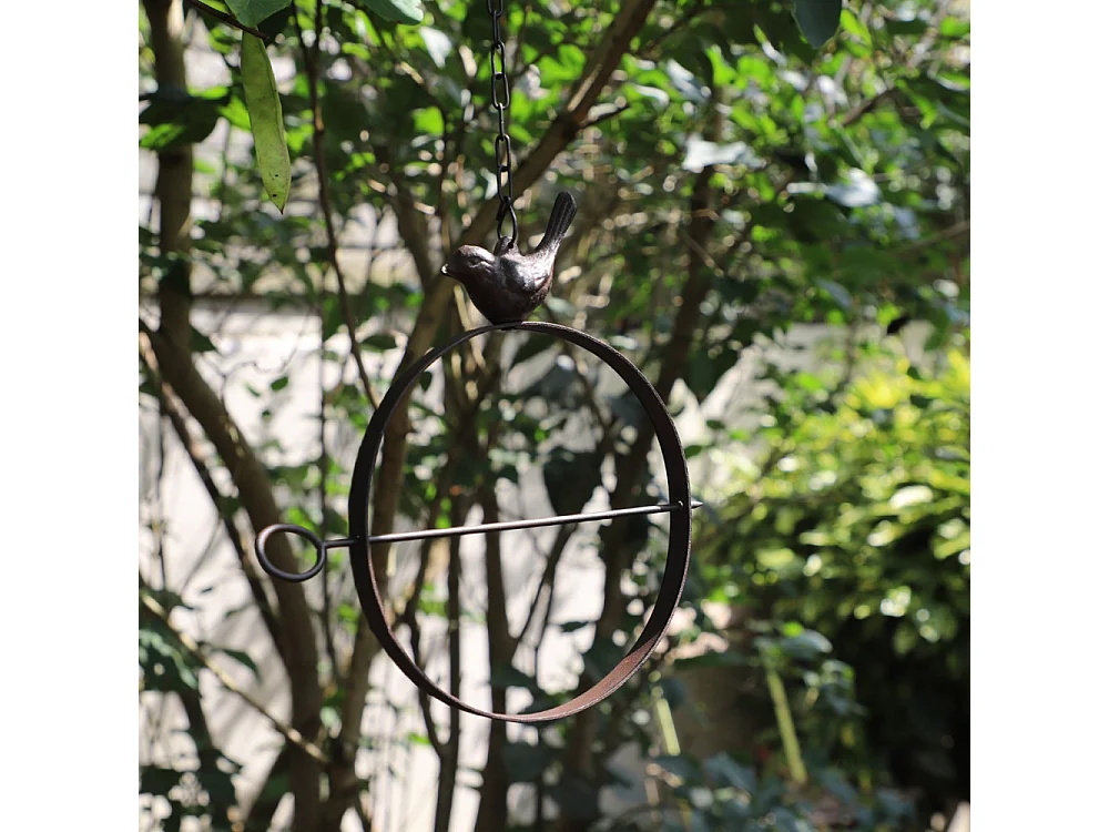 ° Support en métal et en fonte marron 18 x 39.5 cm