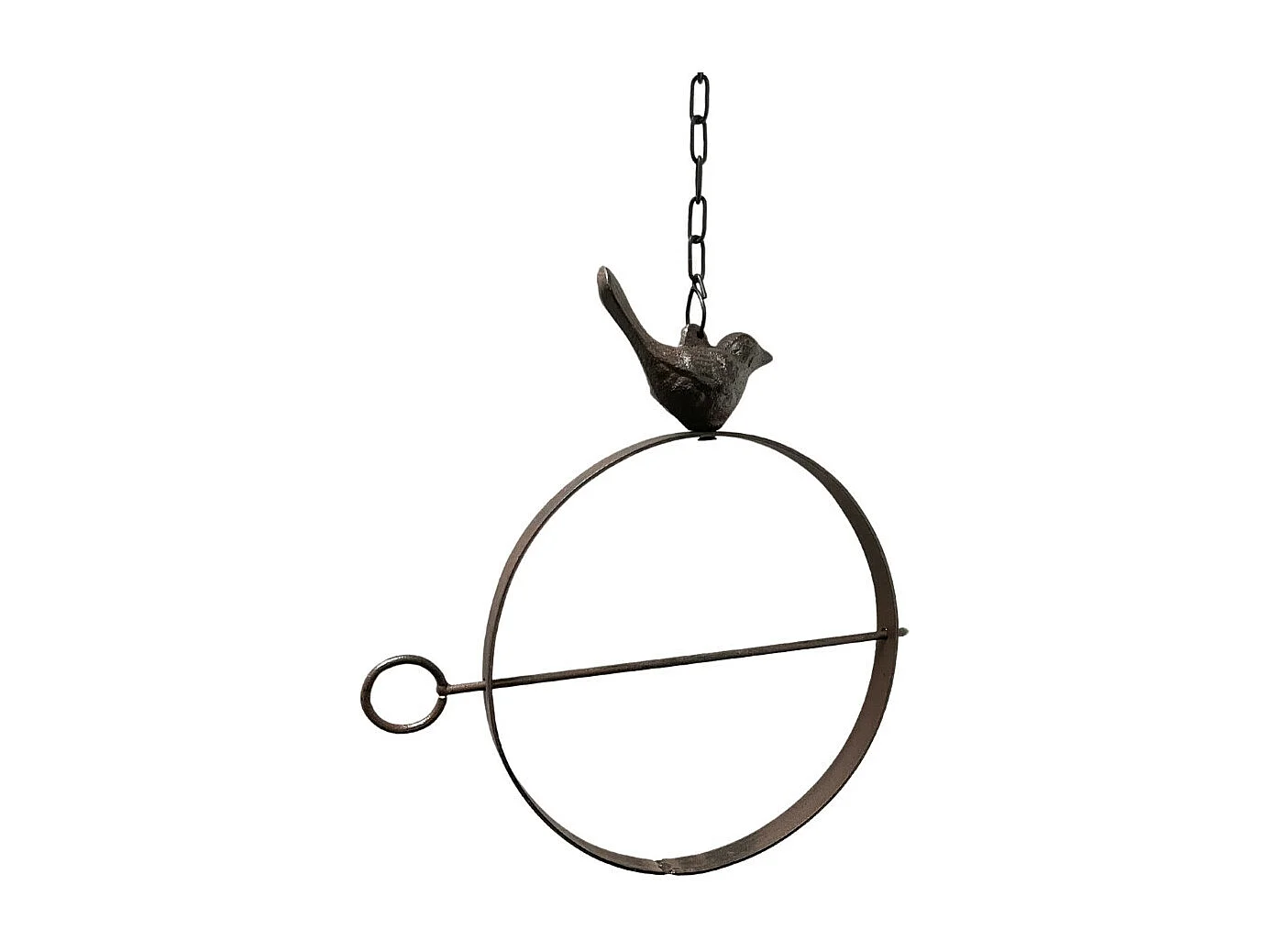 ° Support en métal et en fonte marron 18 x 39.5 cm