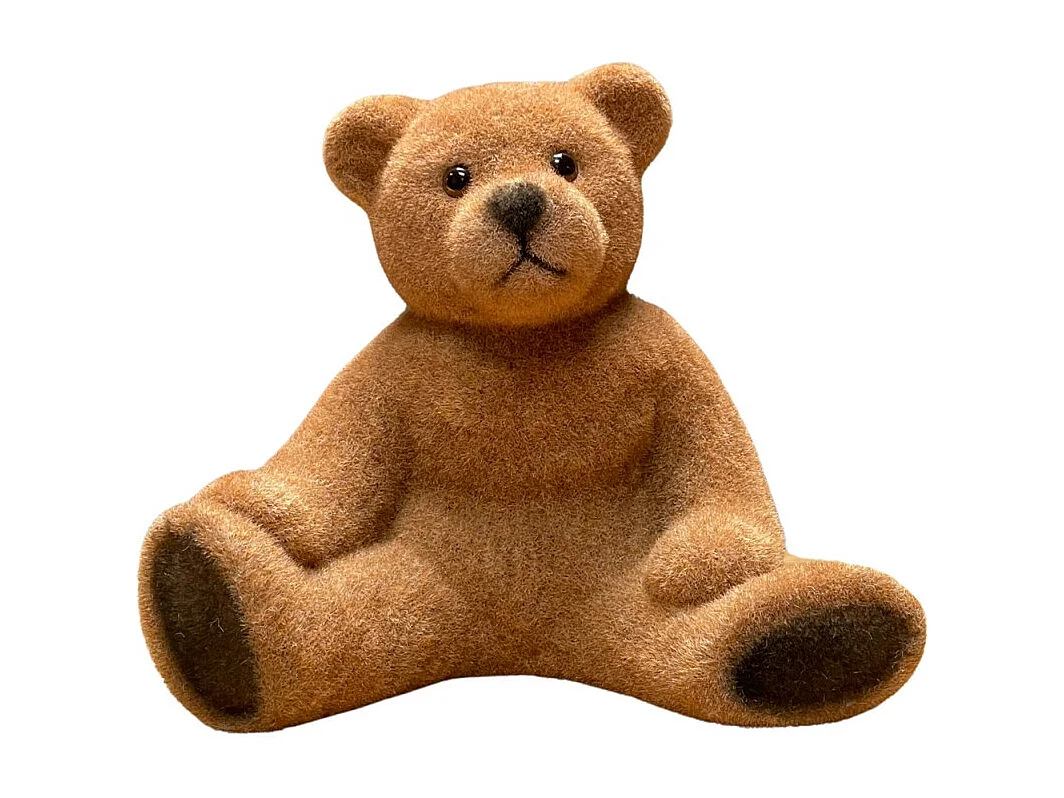 ~ Ourson en feutrine marron 19 x 14 x 18 cm