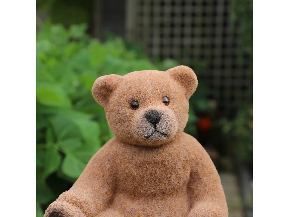 ~ Ourson en feutrine marron 19 x 14 x 18 cm