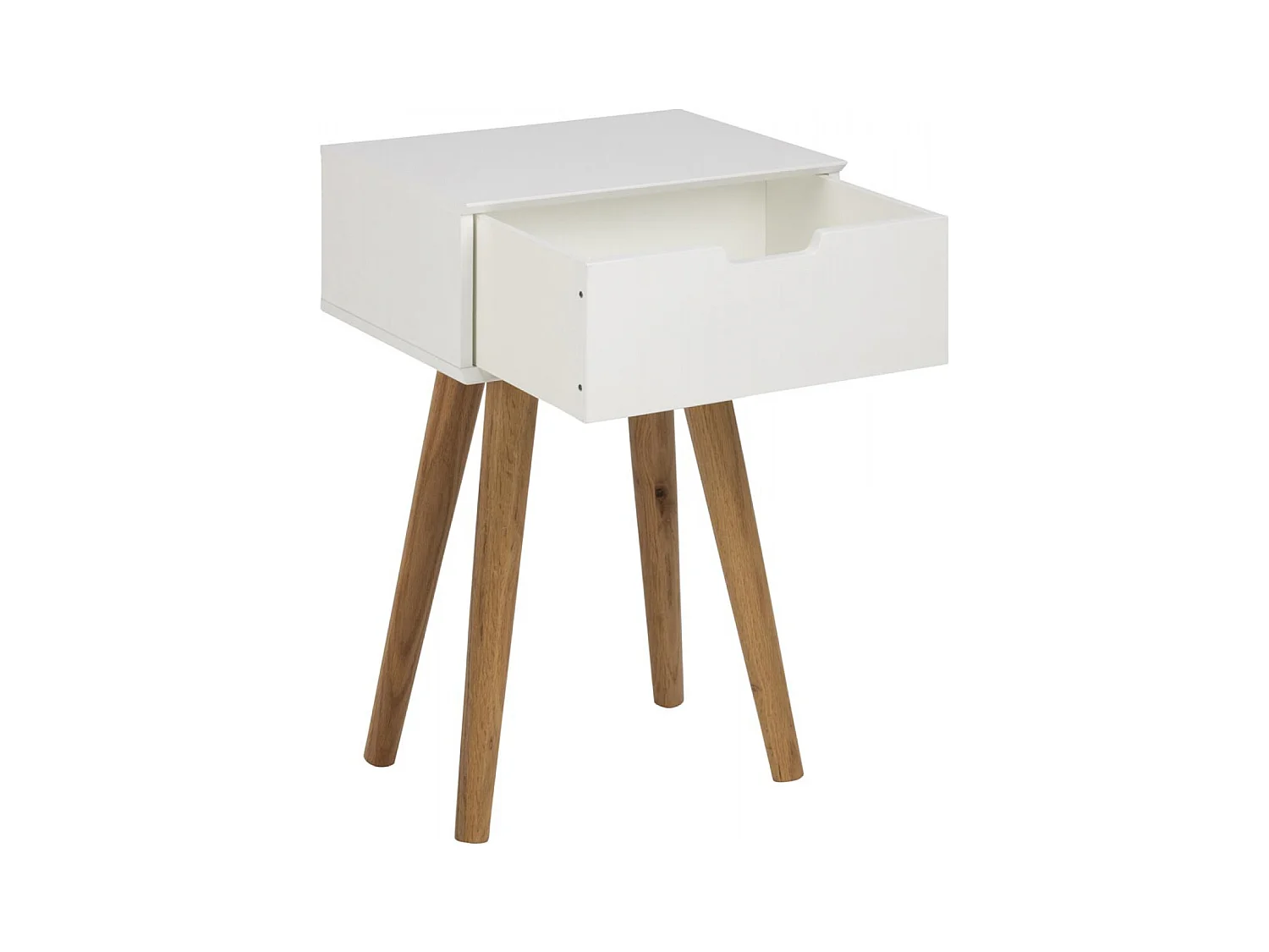 Table de chevet scandinave blanc LOKKA