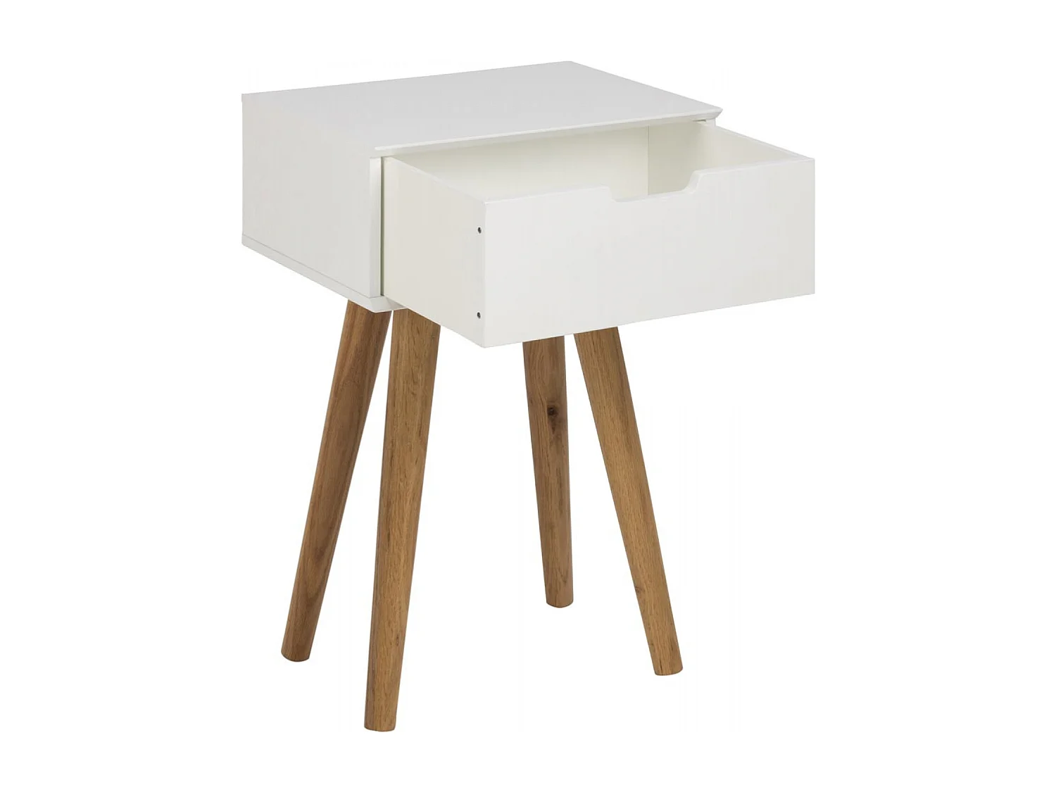 Table de chevet scandinave blanc LOKKA