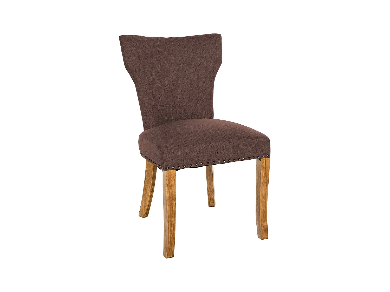 chaise salle à manger - Tissu & Antique clair - Marron - Zadar