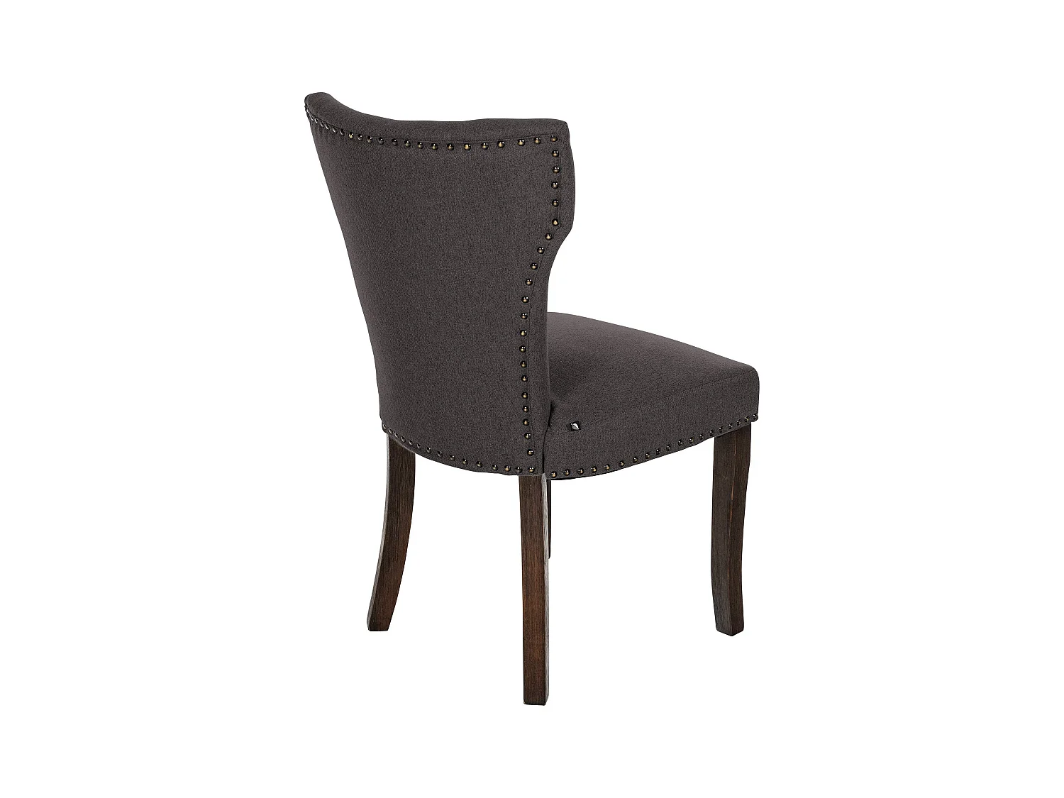 Lot de 2  chaise salle à manger - Tissu & Antique foncé - Gris foncé - Zadar