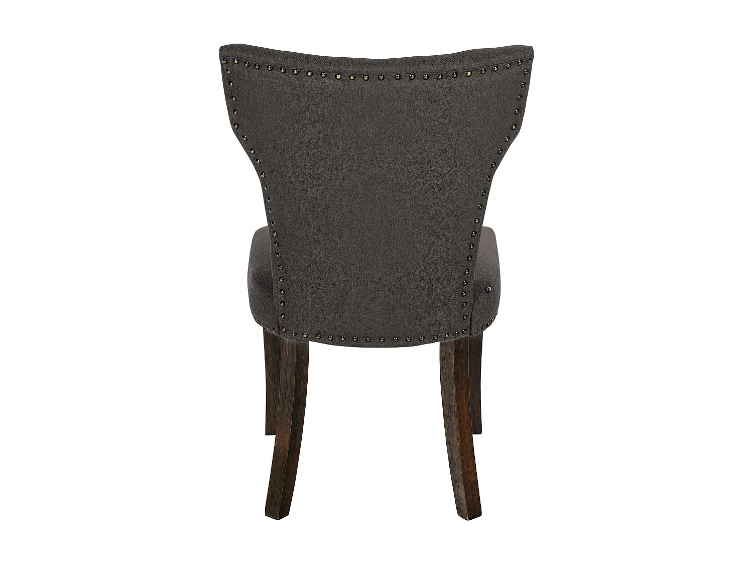 Lot de 2  chaise salle à manger - Tissu & Antique foncé - Gris foncé - Zadar