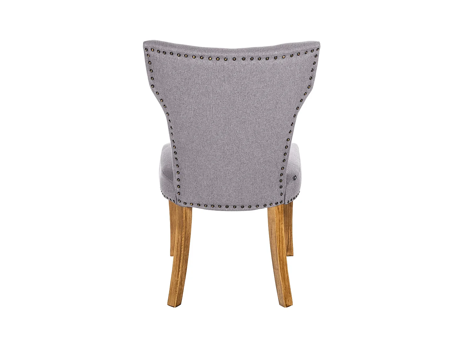 Lot de 2  chaise salle à manger - Tissu & Antique clair - Gris - Zadar