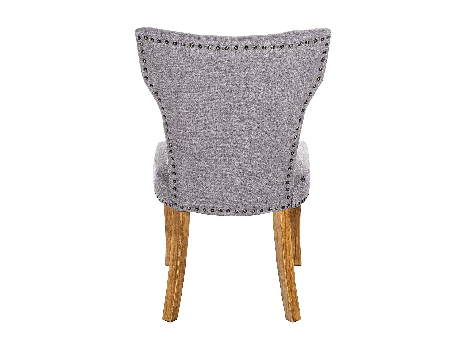 Lot de 2  chaise salle à manger - Tissu & Antique clair - Gris - Zadar