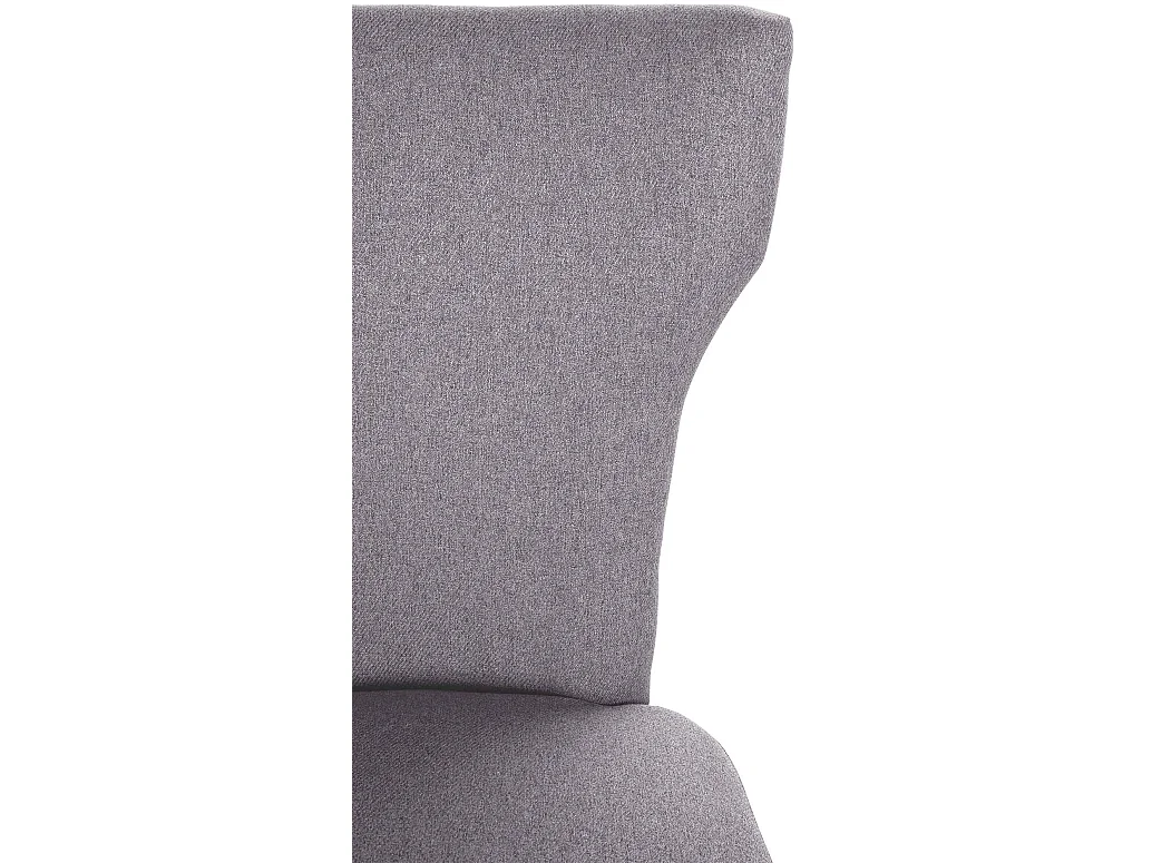 Lot de 2  chaise salle à manger - Tissu & Antique clair - Gris - Zadar