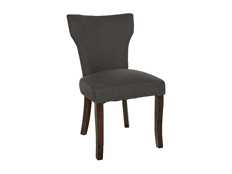 Eetkamerstoelen - Stof & antiek donker - donkergrijs - Zadar