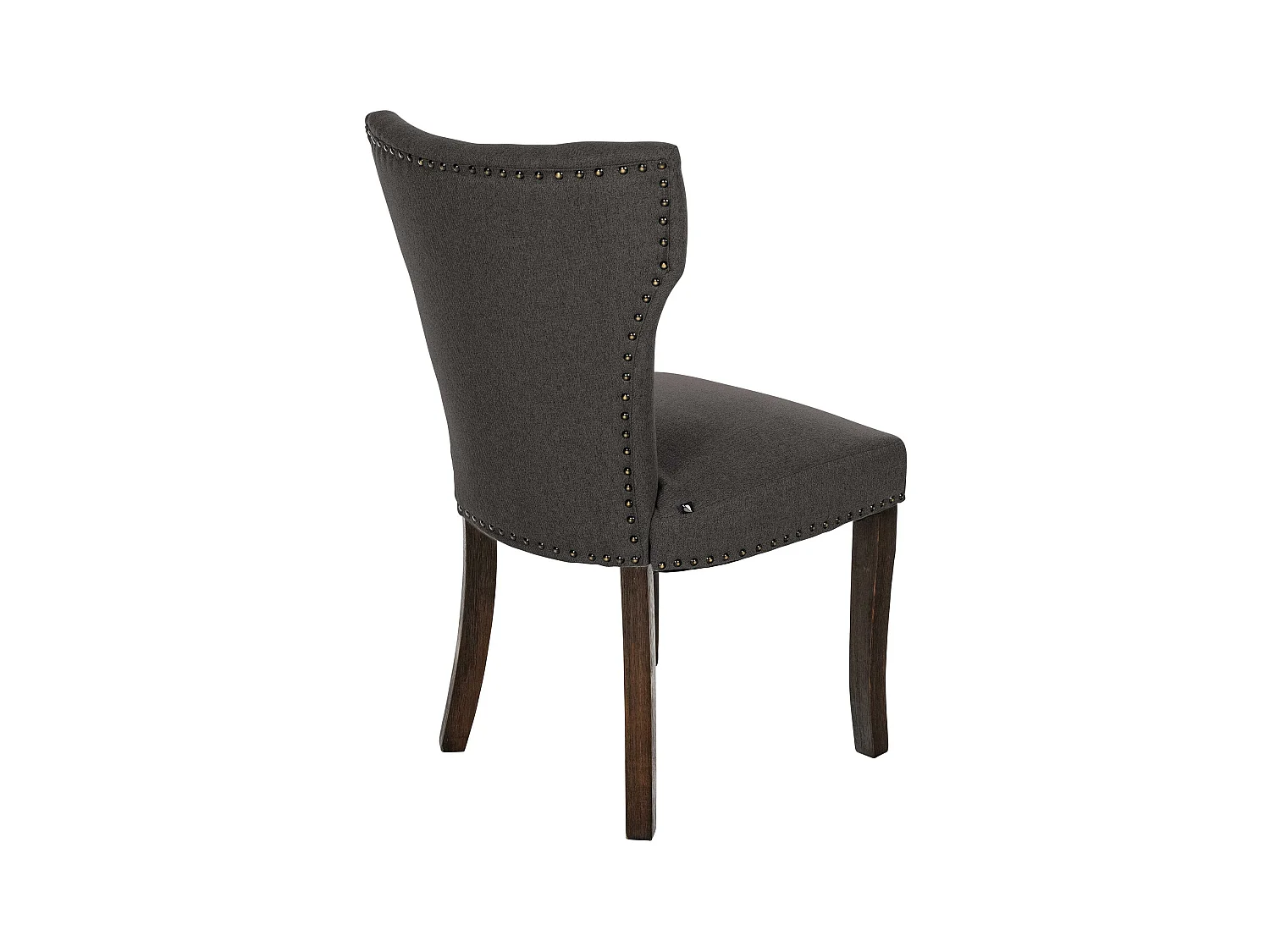 chaise salle à manger - Tissu & Antique foncé - Gris foncé - Zadar