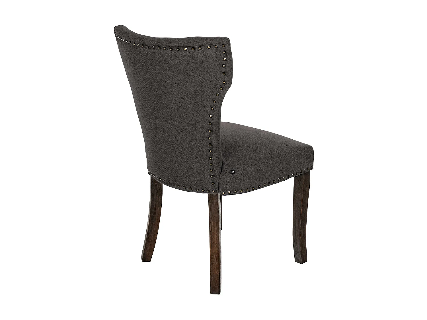 chaise salle à manger - Tissu & Antique foncé - Gris foncé - Zadar