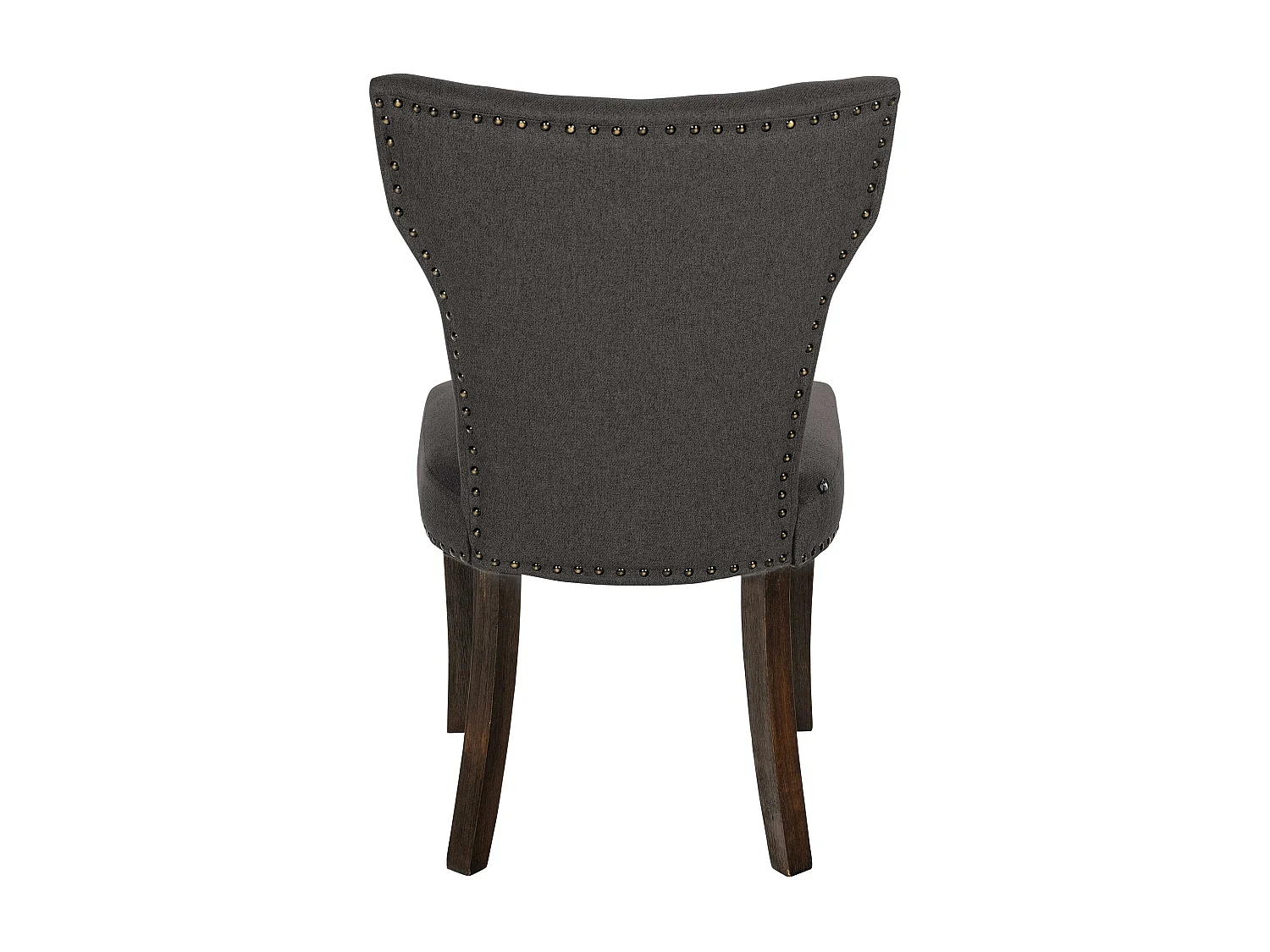 chaise salle à manger - Tissu & Antique foncé - Gris foncé - Zadar