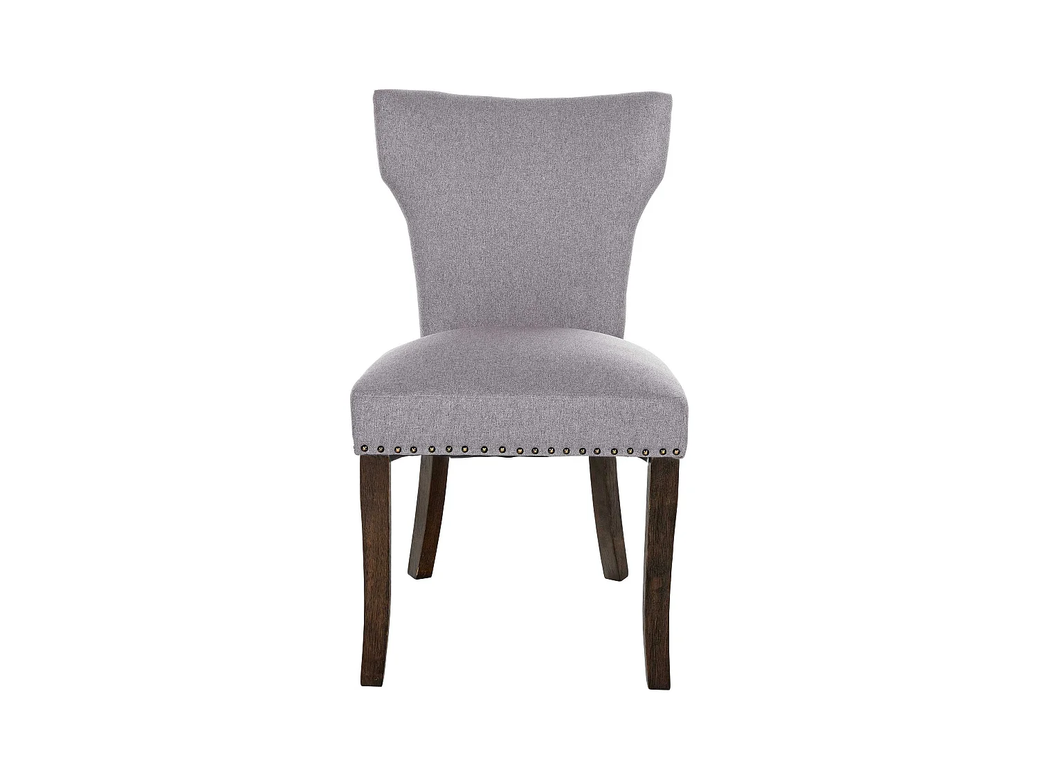 Lot de 2  chaise salle à manger - Tissu & Antique foncé - Gris - Zadar