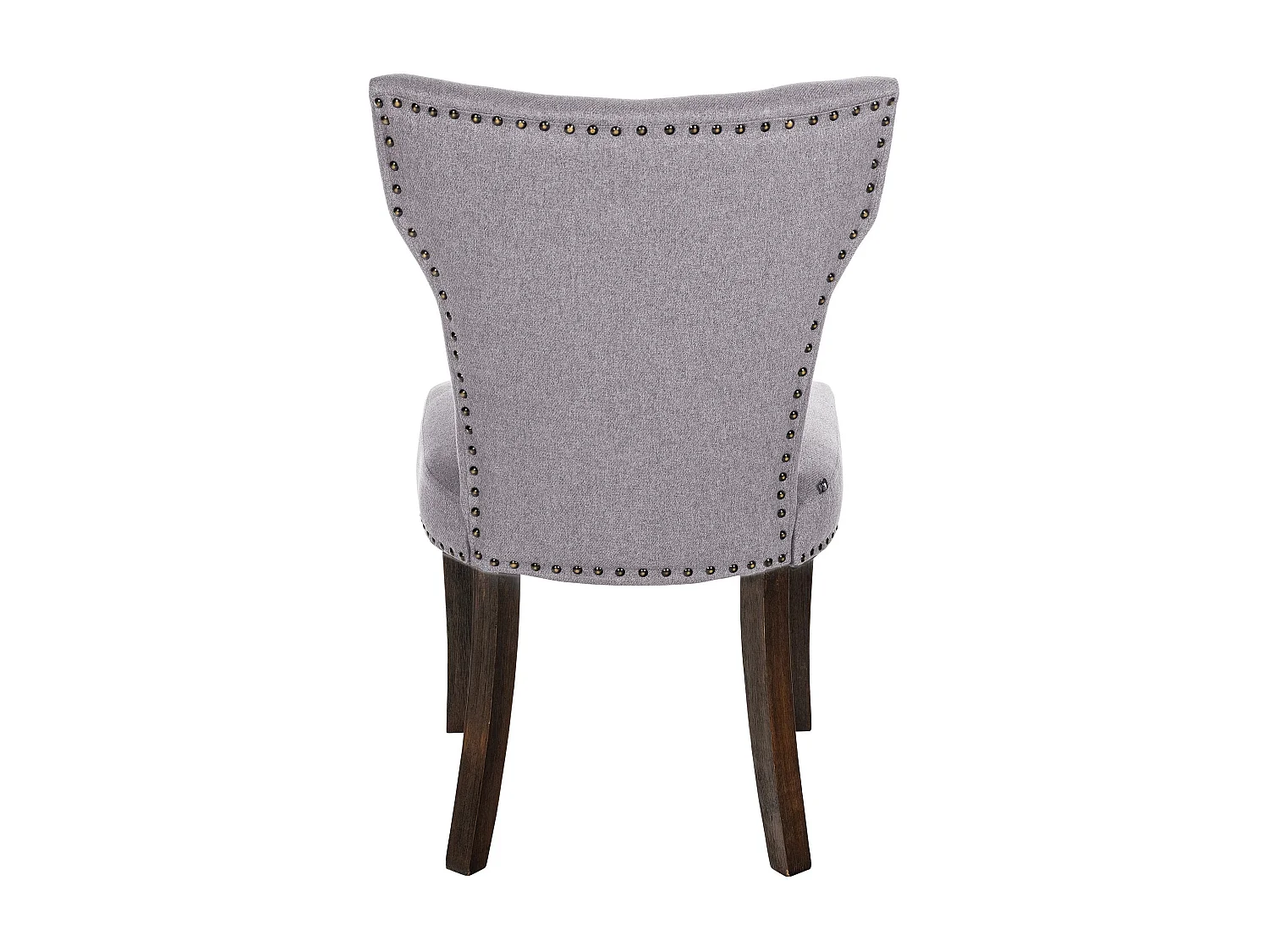 Lot de 2  chaise salle à manger - Tissu & Antique foncé - Gris - Zadar