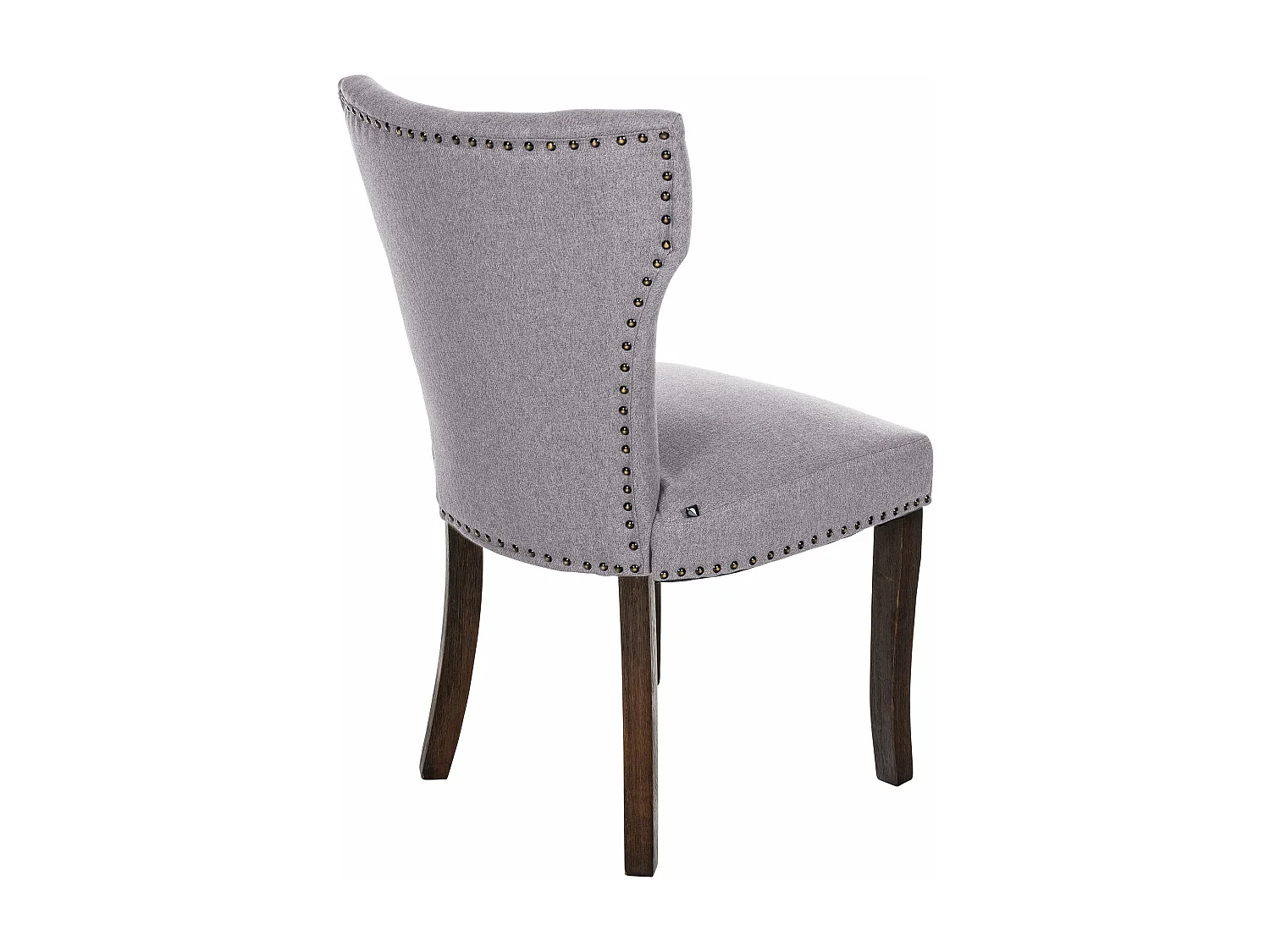 Lot de 2  chaise salle à manger - Tissu & Antique foncé - Gris - Zadar