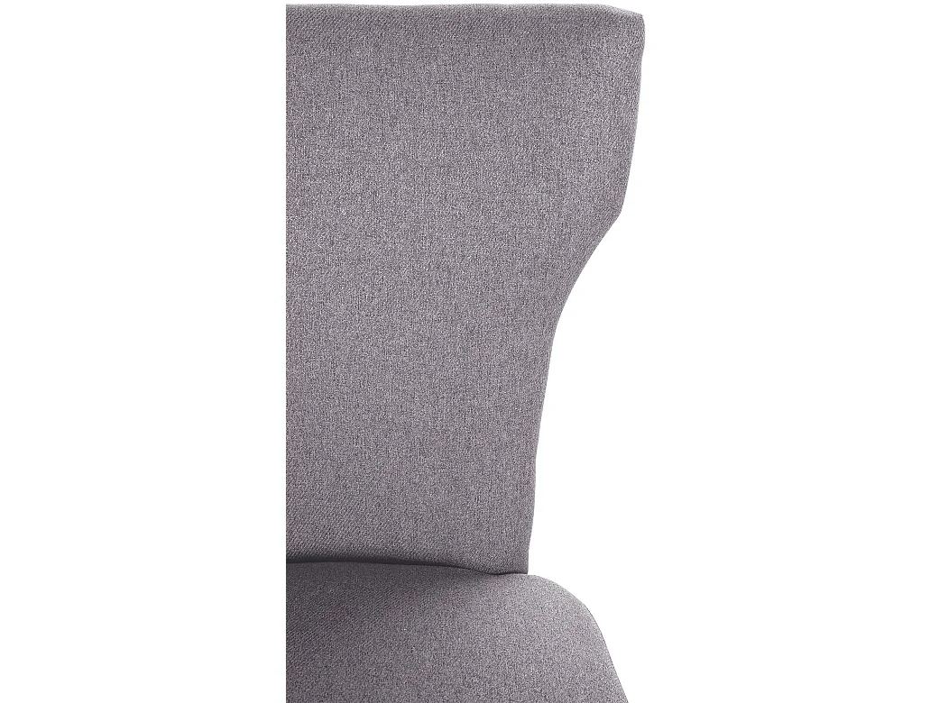 Lot de 2  chaise salle à manger - Tissu & Antique foncé - Gris - Zadar