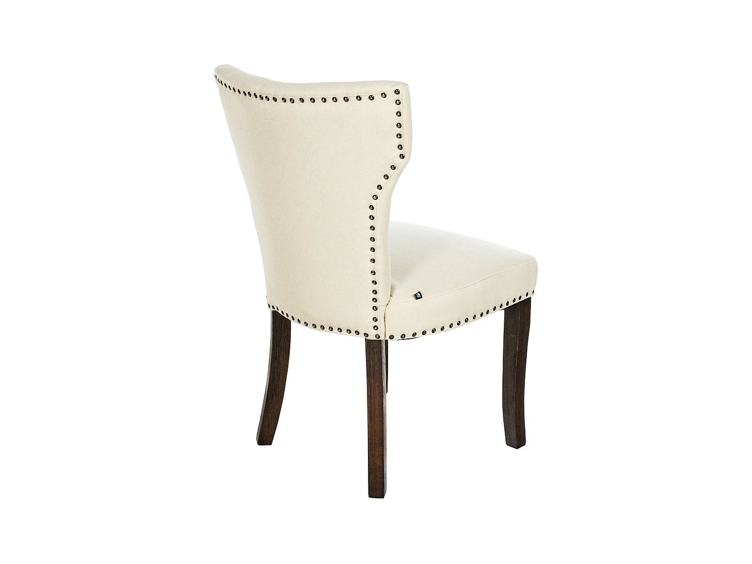 Lot de 2  chaise salle à manger - Tissu & Antique foncé - Crème - Zadar