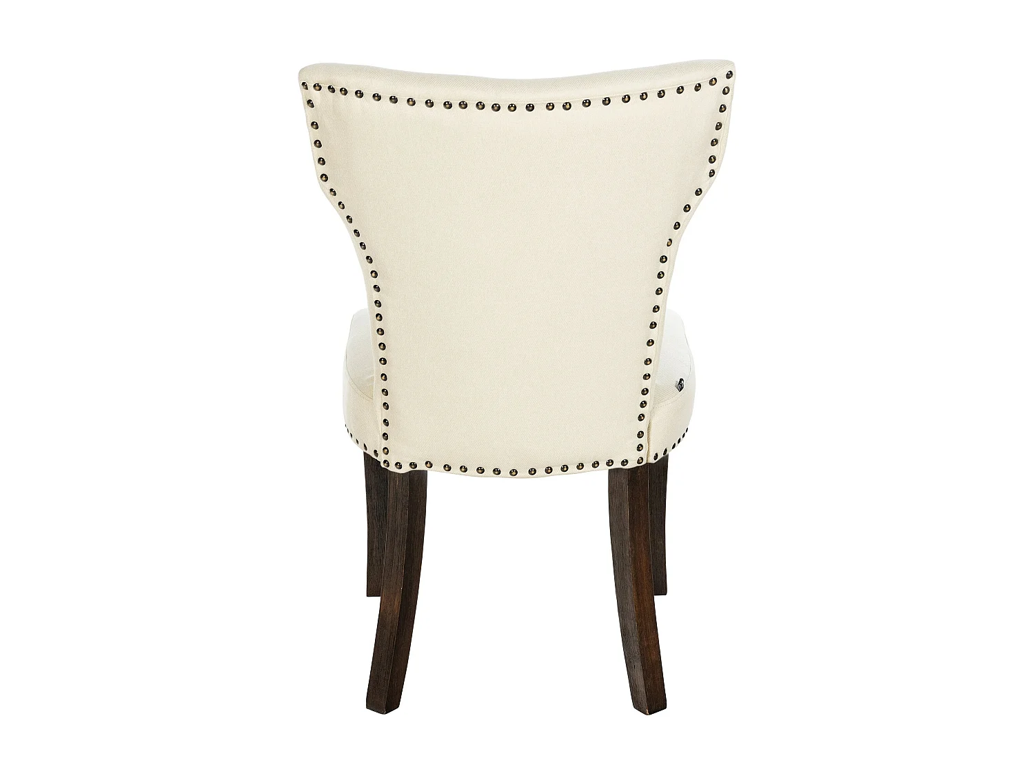 Lot de 2  chaise salle à manger - Tissu & Antique foncé - Crème - Zadar