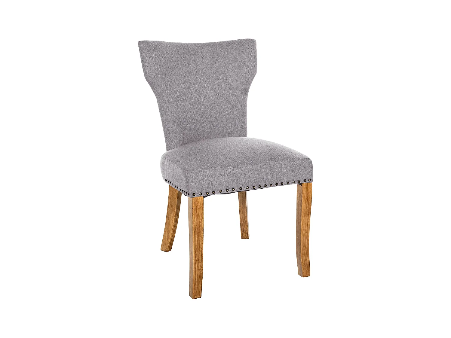 chaise salle à manger - Tissu & Antique clair - Gris - Zadar