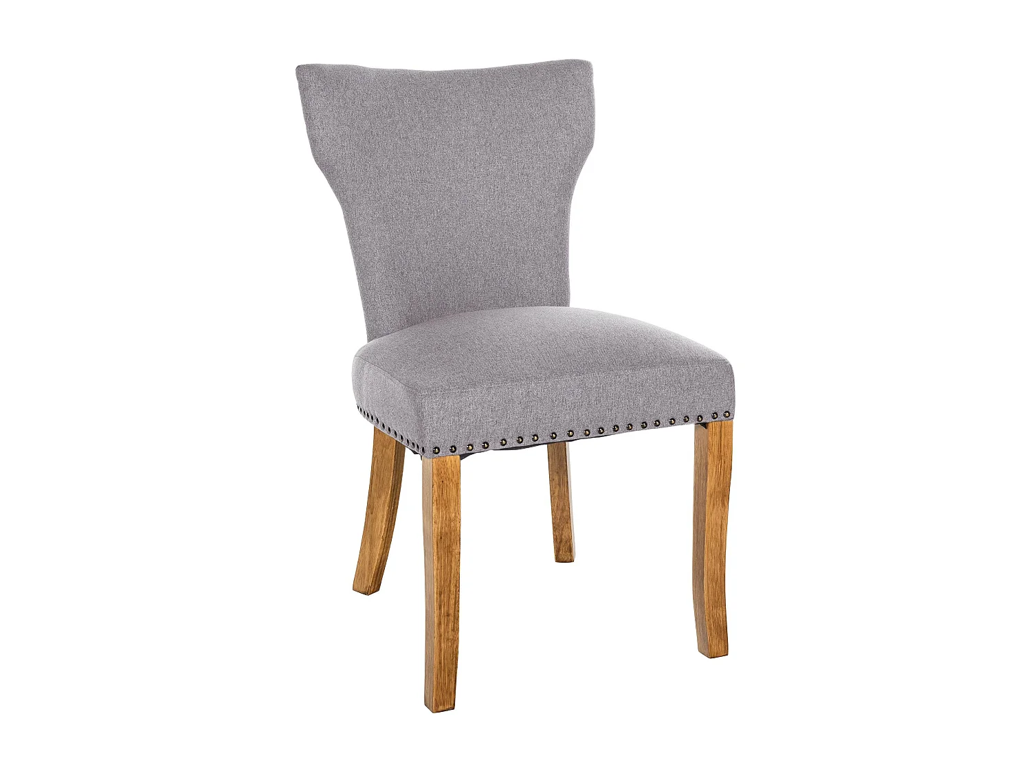 chaise salle à manger - Tissu & Antique clair - Gris - Zadar