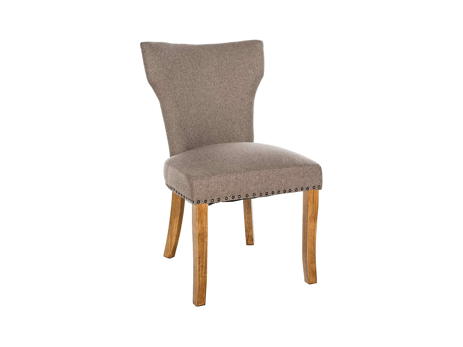 chaise salle à manger - Tissu & Antique clair - Taupe - Zadar