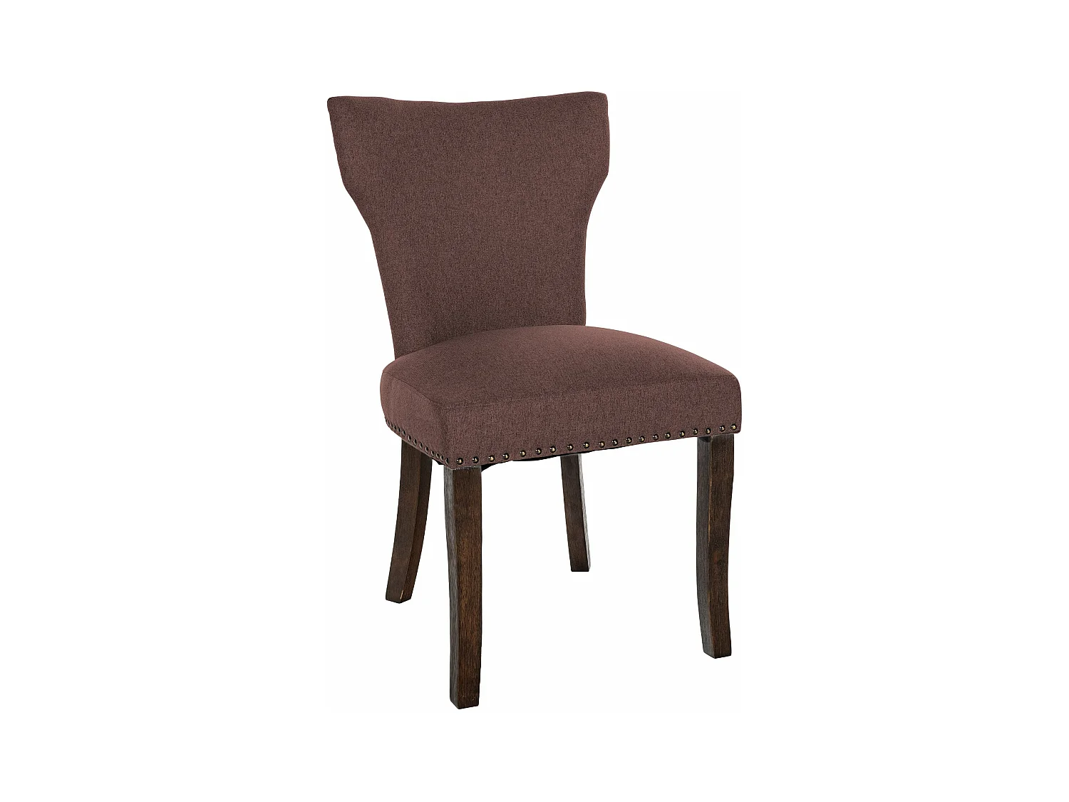 chaise salle à manger - Tissu & Antique foncé - Marron - Zadar