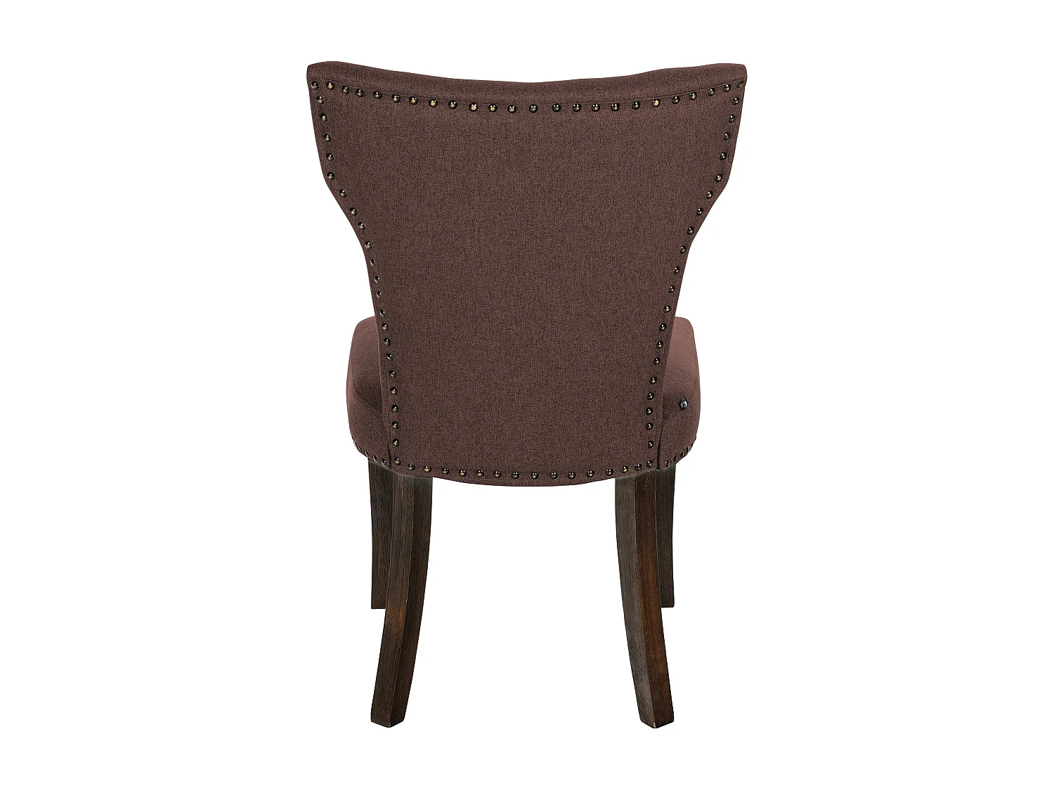 chaise salle à manger - Tissu & Antique foncé - Marron - Zadar