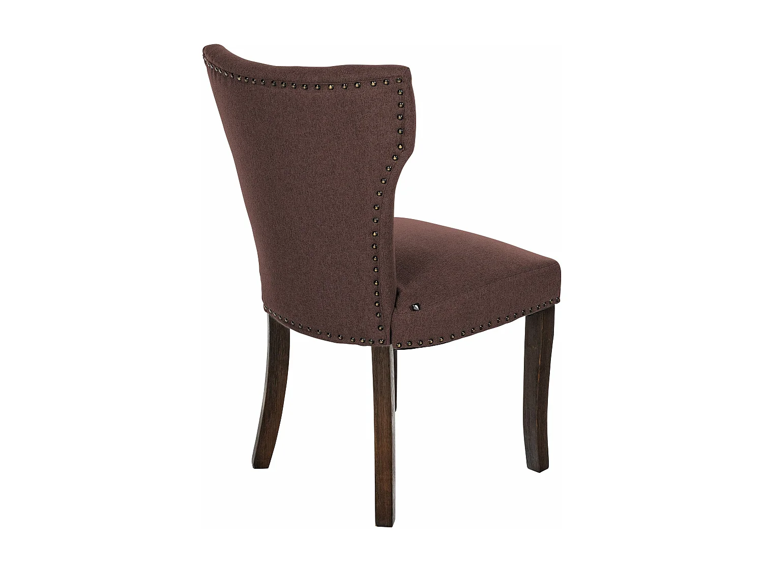 chaise salle à manger - Tissu & Antique foncé - Marron - Zadar