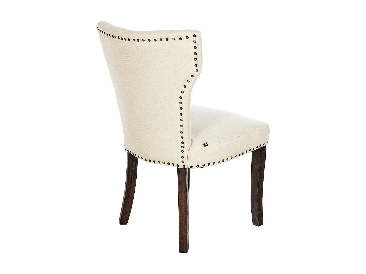 chaise salle à manger - Tissu & Antique foncé - Crème - Zadar