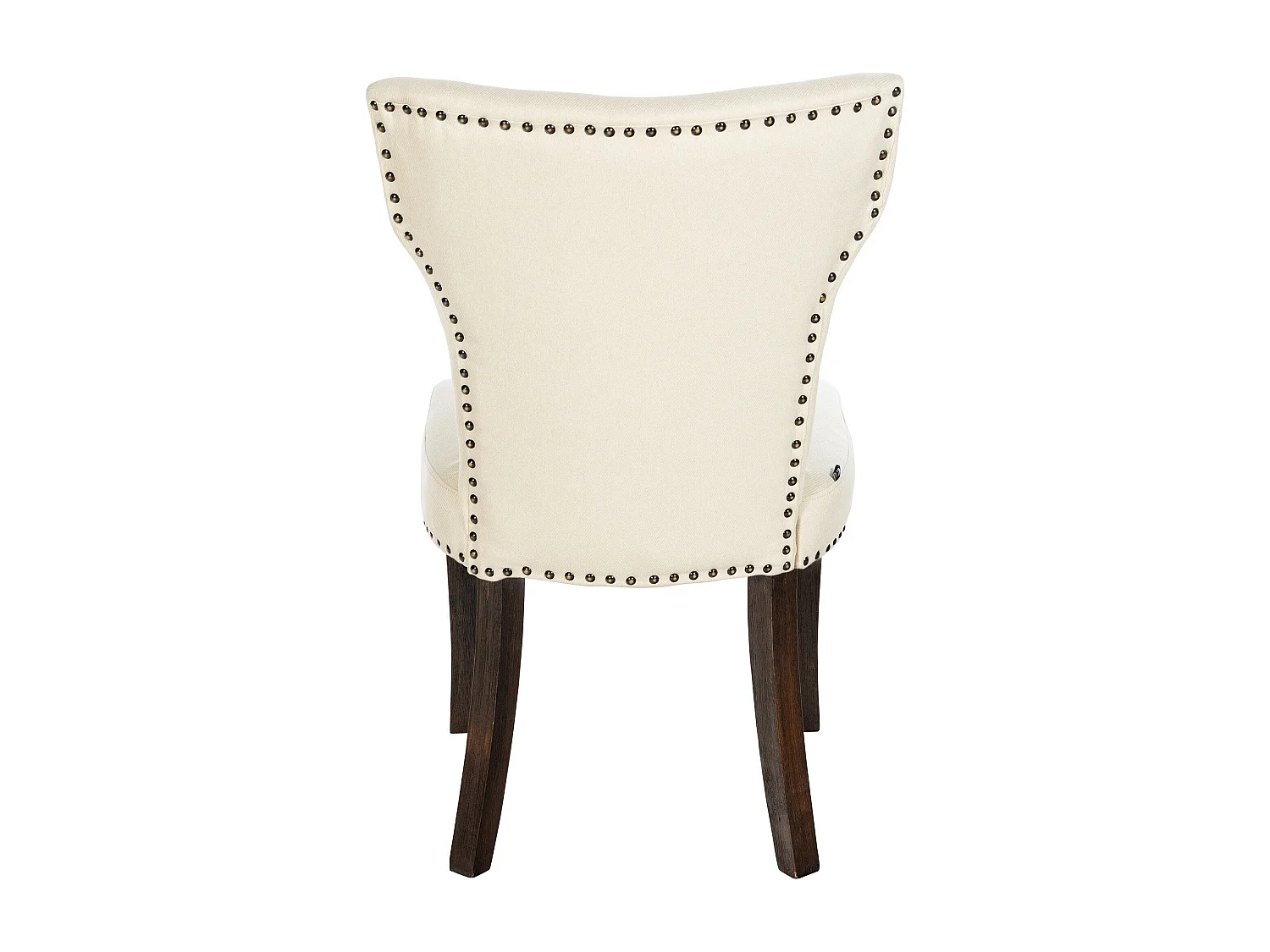 chaise salle à manger - Tissu & Antique foncé - Crème - Zadar