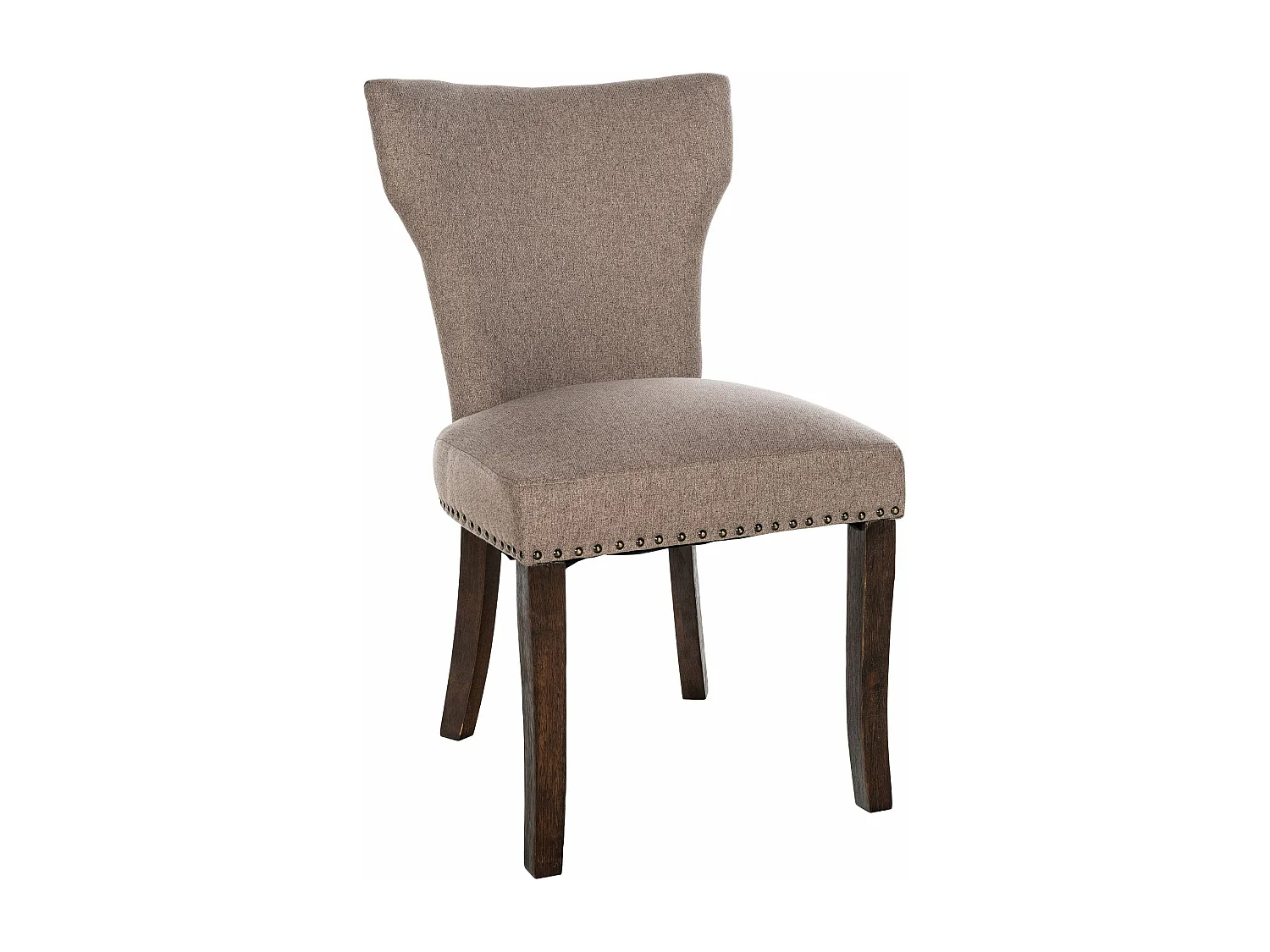 chaise salle à manger - Tissu & Antique foncé - Taupe - Zadar