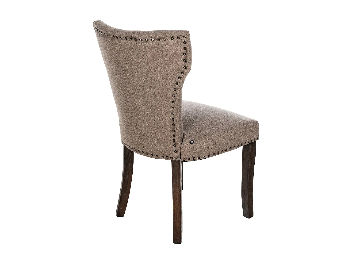 chaise salle à manger - Tissu & Antique foncé - Taupe - Zadar