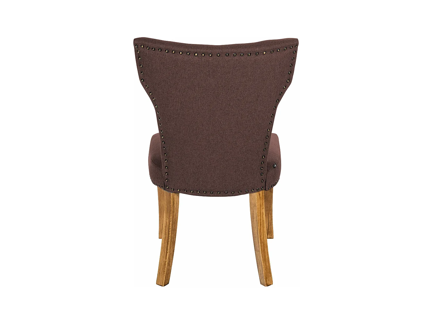 Lot de 2  chaise salle à manger - Tissu & Antique clair - Marron - Zadar