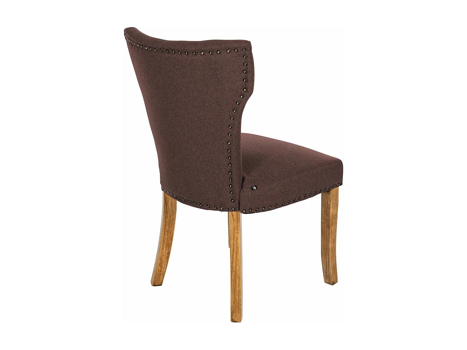 Lot de 2  chaise salle à manger - Tissu & Antique clair - Marron - Zadar