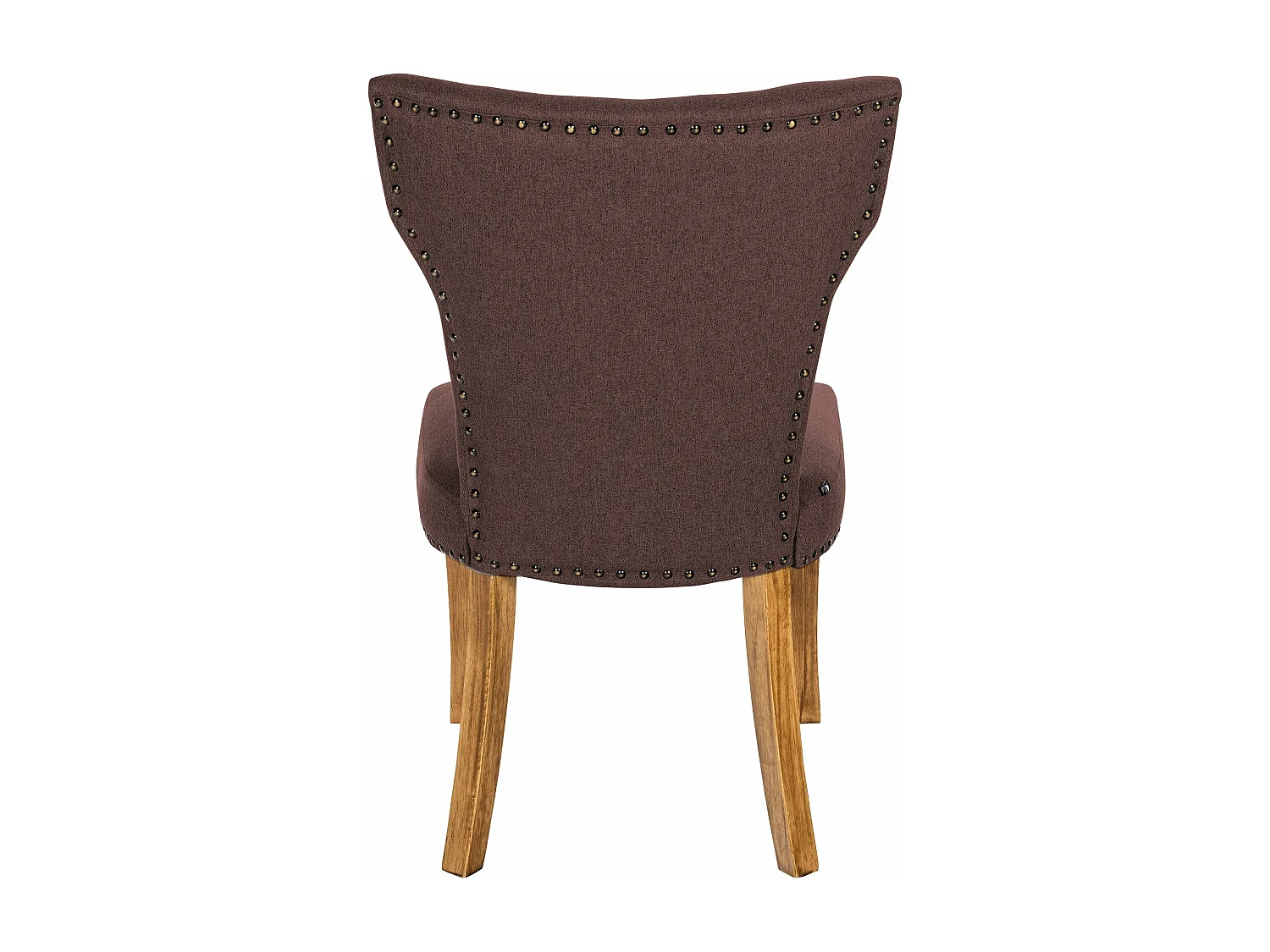 Lot de 2  chaise salle à manger - Tissu & Antique clair - Marron - Zadar