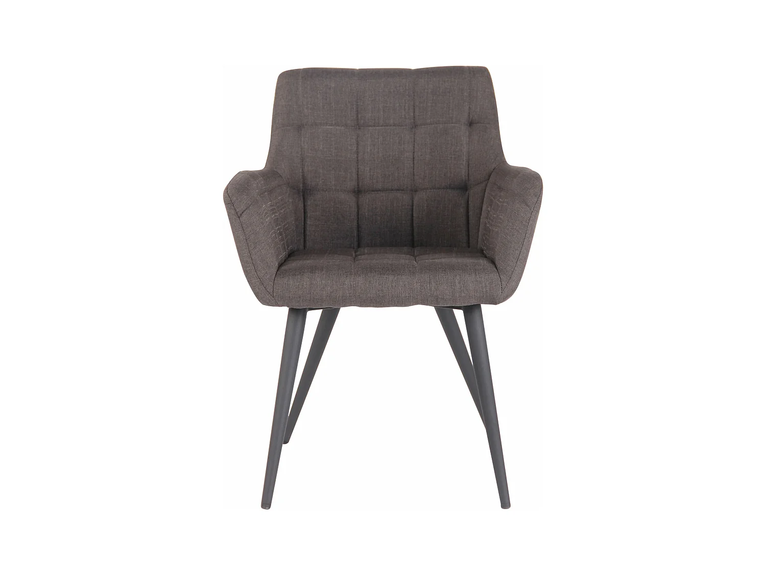 chaises avec accoudoirs - Tissu & Blanc - Gris foncé - Lyss