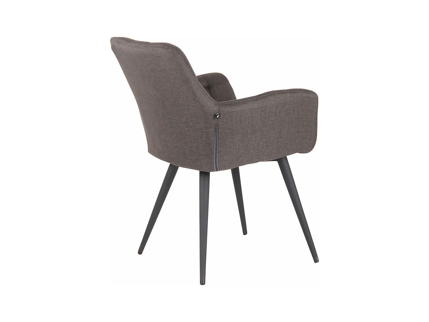 chaises avec accoudoirs - Tissu & Blanc - Gris foncé - Lyss