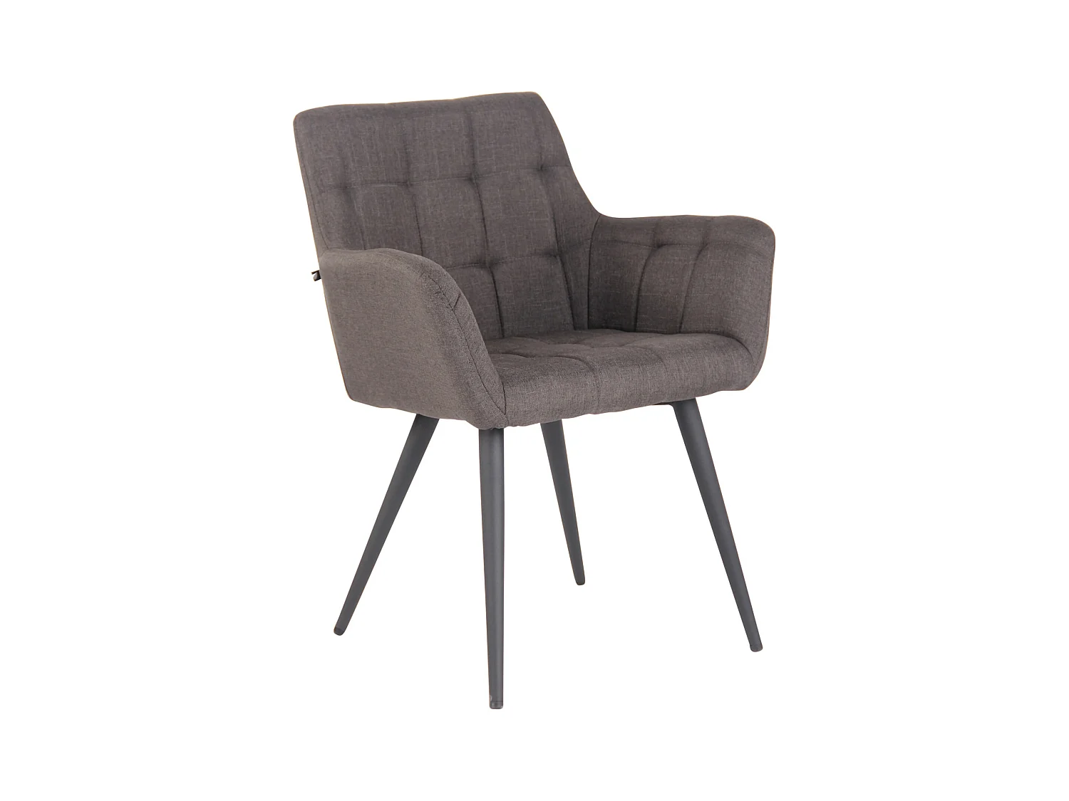 chaises avec accoudoirs - Tissu & Blanc - Gris foncé - Lyss