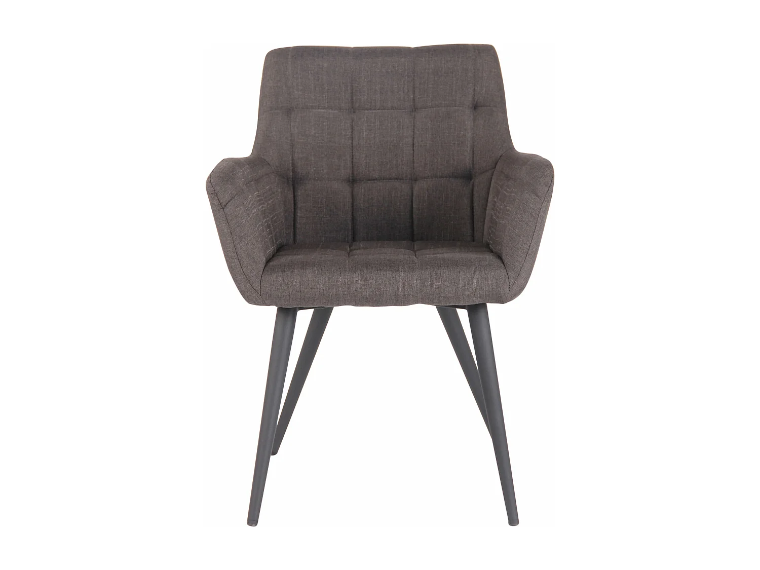 chaises avec accoudoirs - Tissu & Blanc - Gris foncé - Lyss