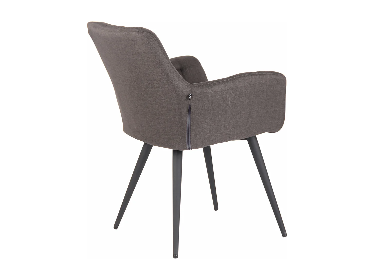 chaises avec accoudoirs - Tissu & Blanc - Gris foncé - Lyss